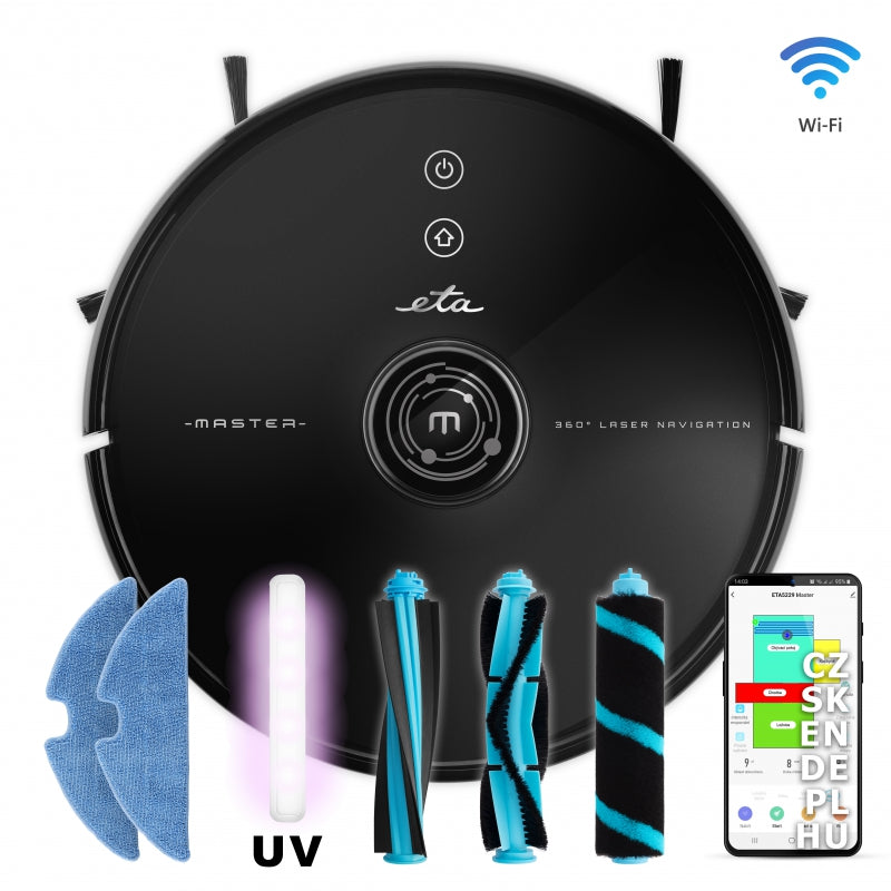 Robot cleaning robot vacuum cleaner ETA Master II black
