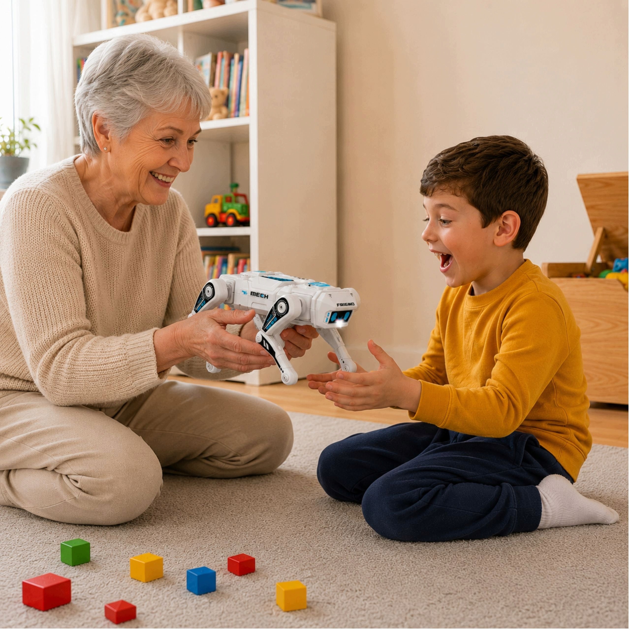 Robot dog mechanical remote controlled AI for kids light sound 3+ Packaging status original