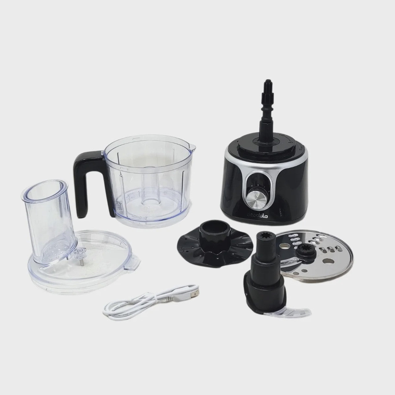 Robot kuchyňský bezdrátový 1,25l 200W černý, Decakila Power rating 200 W