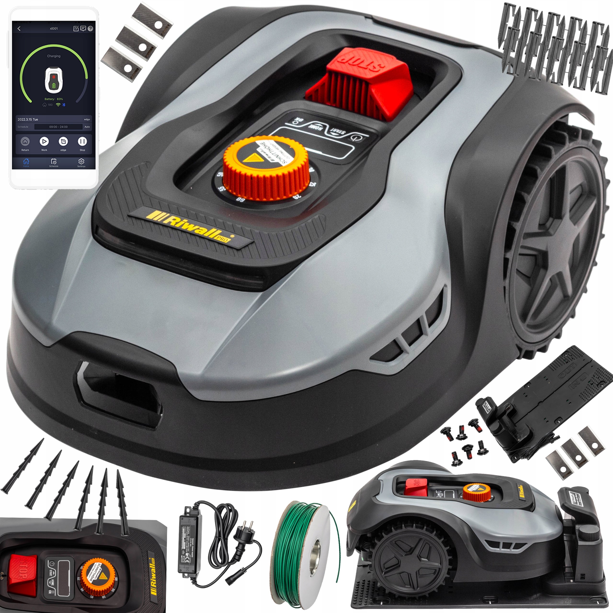 Robot mower RIWALL RRM 650 650m2 automatic lawn mower Czech