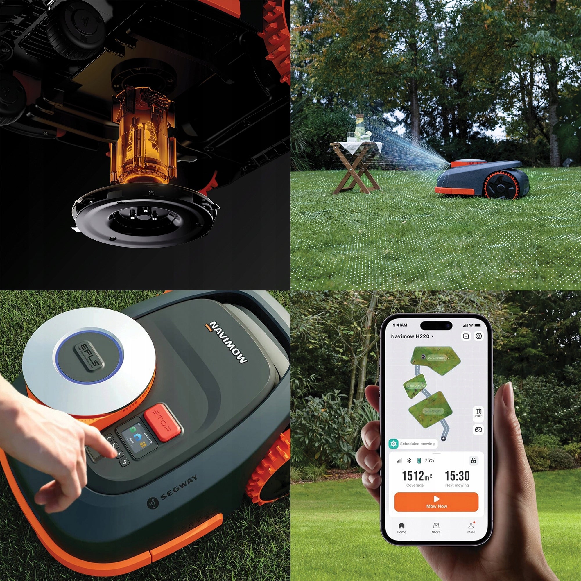 Robot mower SEGWAY NAVIMOW H206E GPS RTK Lawn mower Without cable 600 m2 Mowing performance 1000 m²