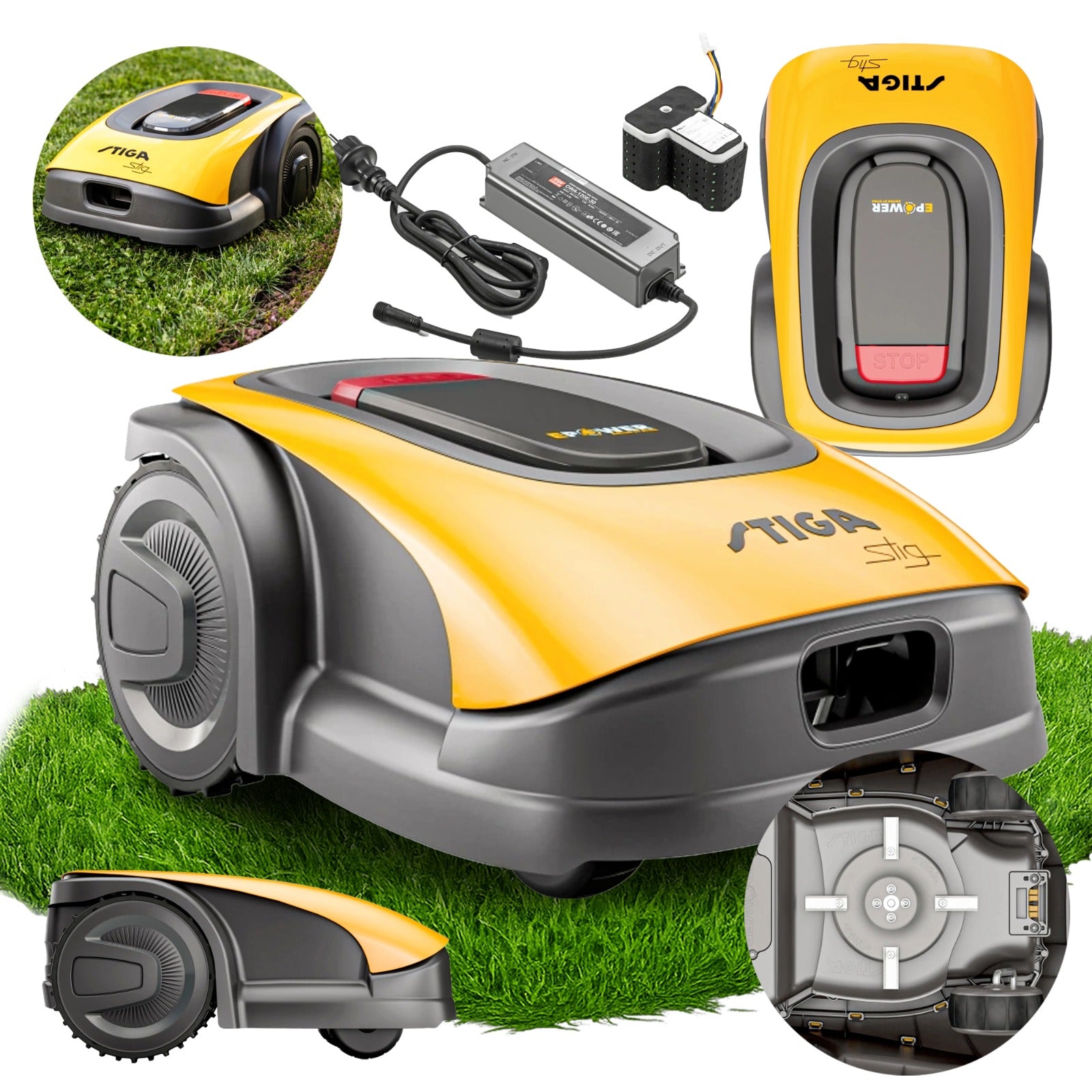 Robot mower Stiga STIG E600 Bluetooth 600m² 18cm 2.5Ah 90min