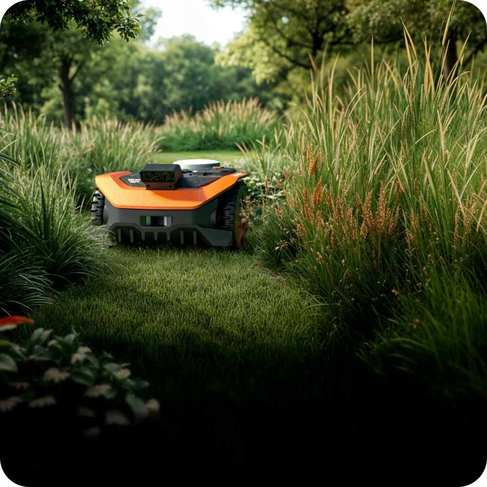 Robot mower Worx Vision Cloud RTK automatic mower 1200 WR312E Garage Model WR312E + WA0828