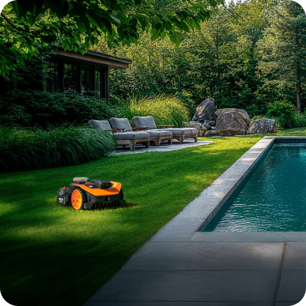 Robot mower Worx Vision Cloud RTK automatic mower 3000 WR330E Garage Mowing performance 3000 m²