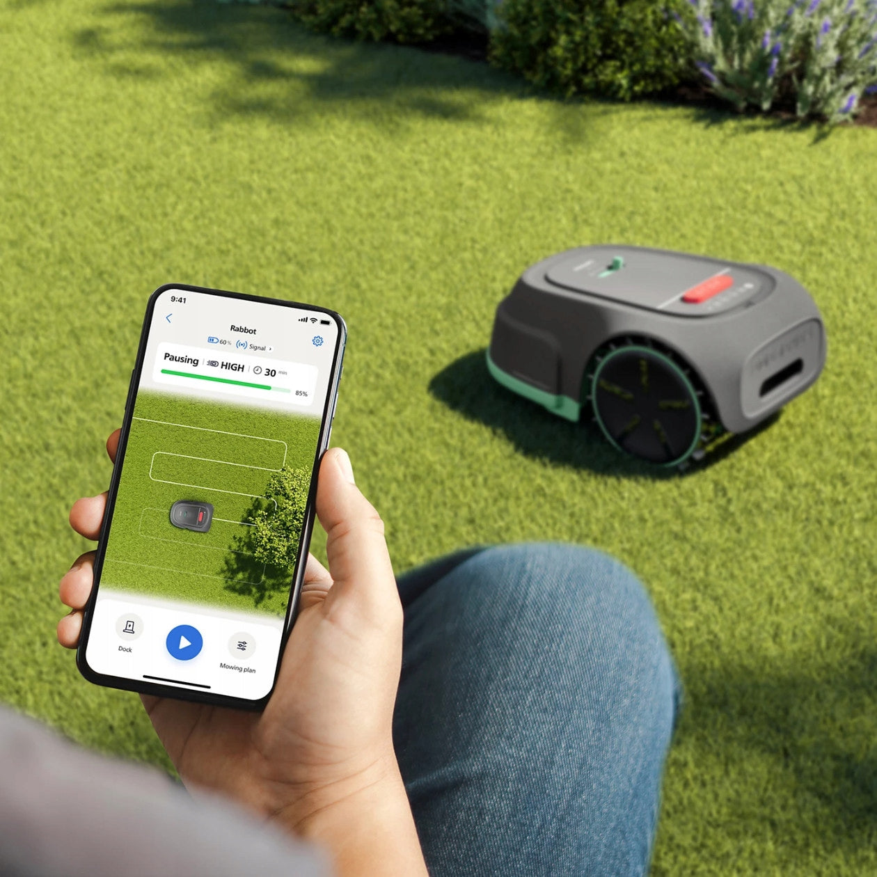 Robot mower electric cordless mower + bag Philips RSL3000/13 Mowing width 18 cm