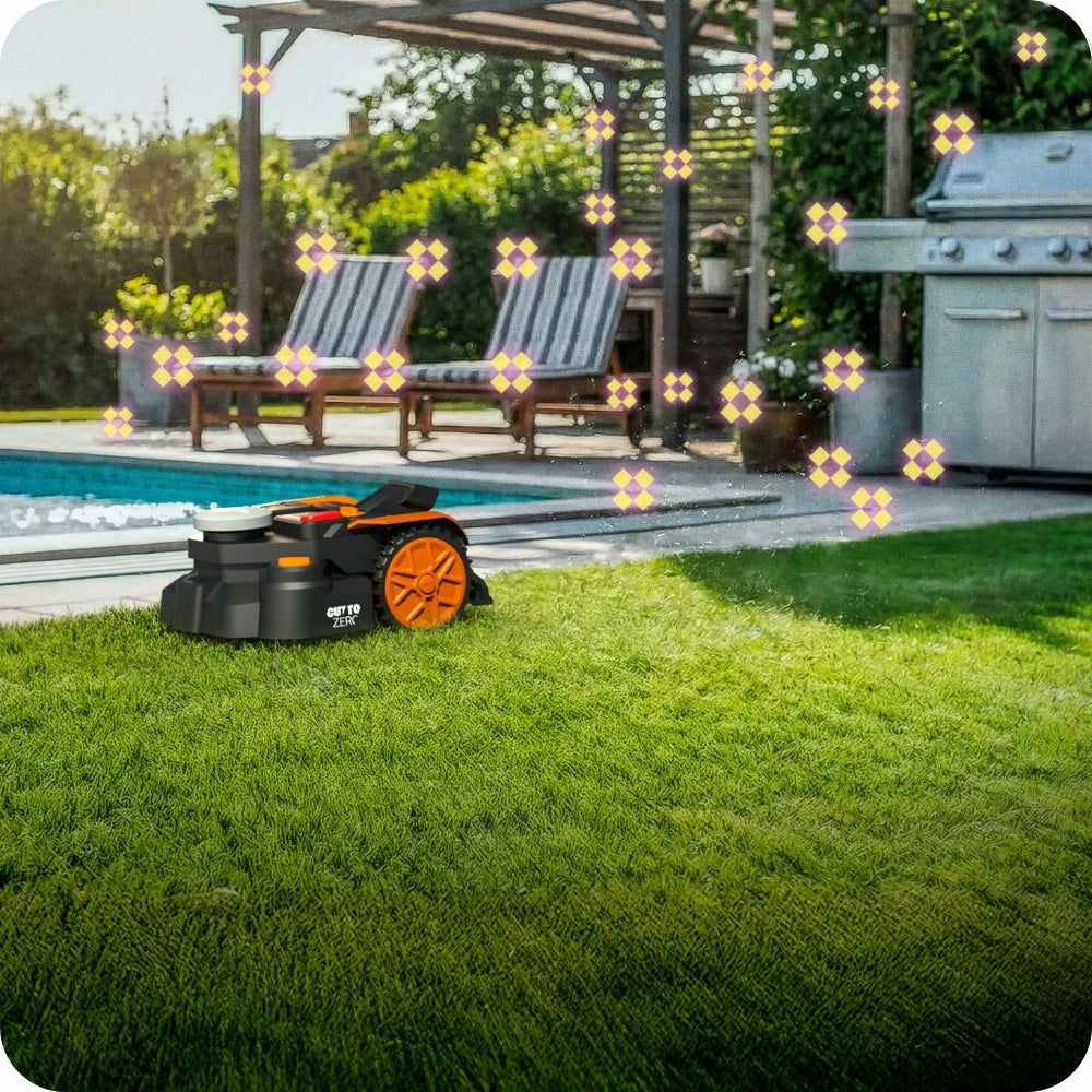 Robot mowing without cable Worx Vision Cloud RTK AI V-SLAM 500m2 WR305E Brand Worx