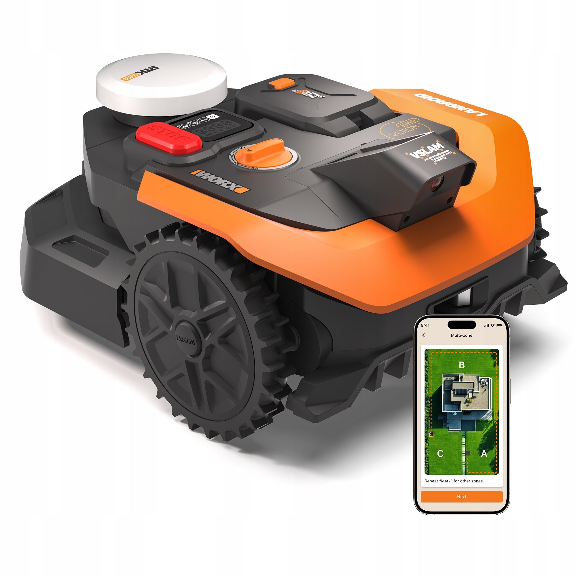 Robot mowing without cable Worx Vision Cloud RTK AI V-SLAM 500m2 WR305E Manufacturer code WR305E