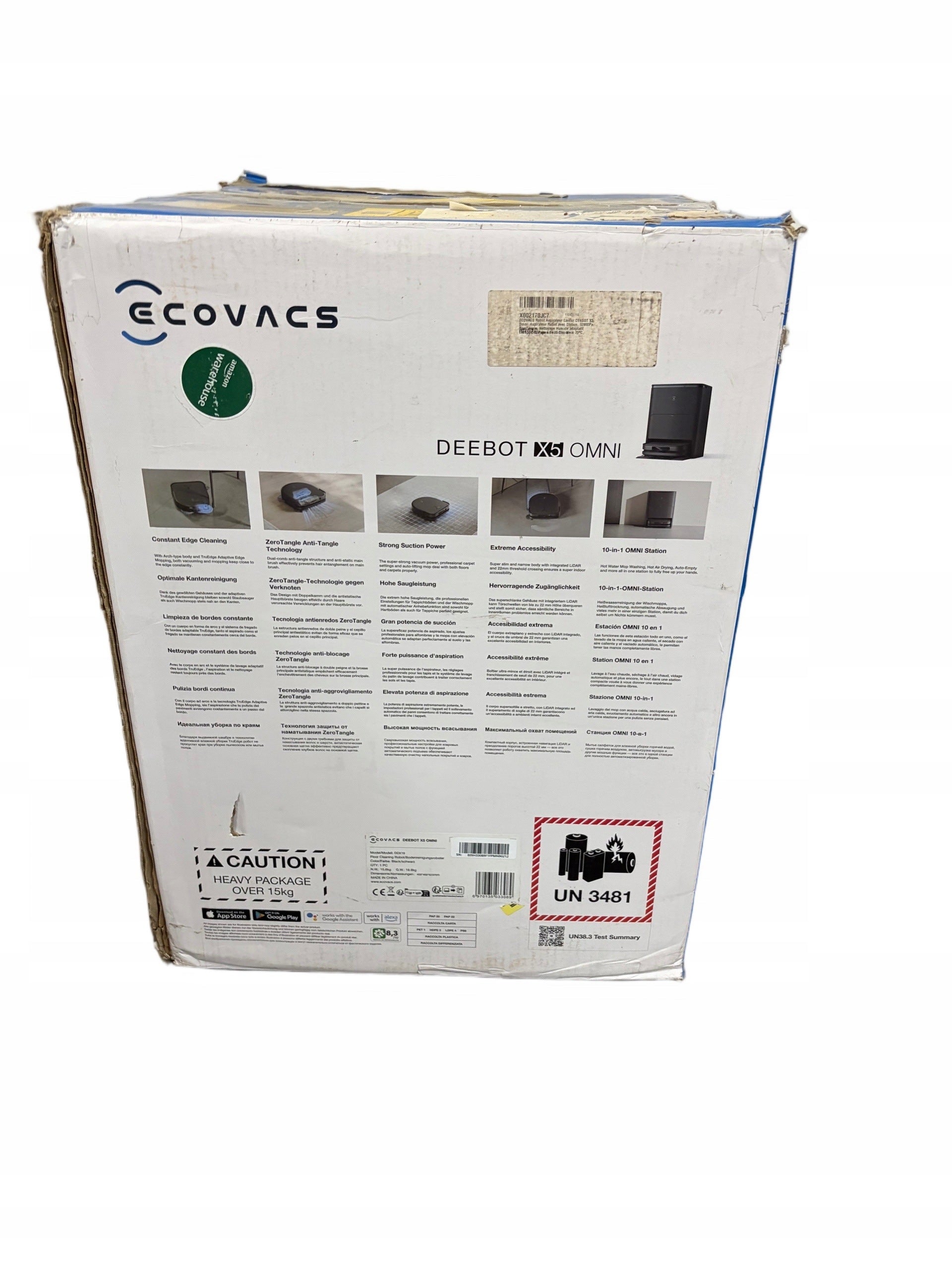 Robot odkurzający ecovas Deebot X50 omni Dominant color white