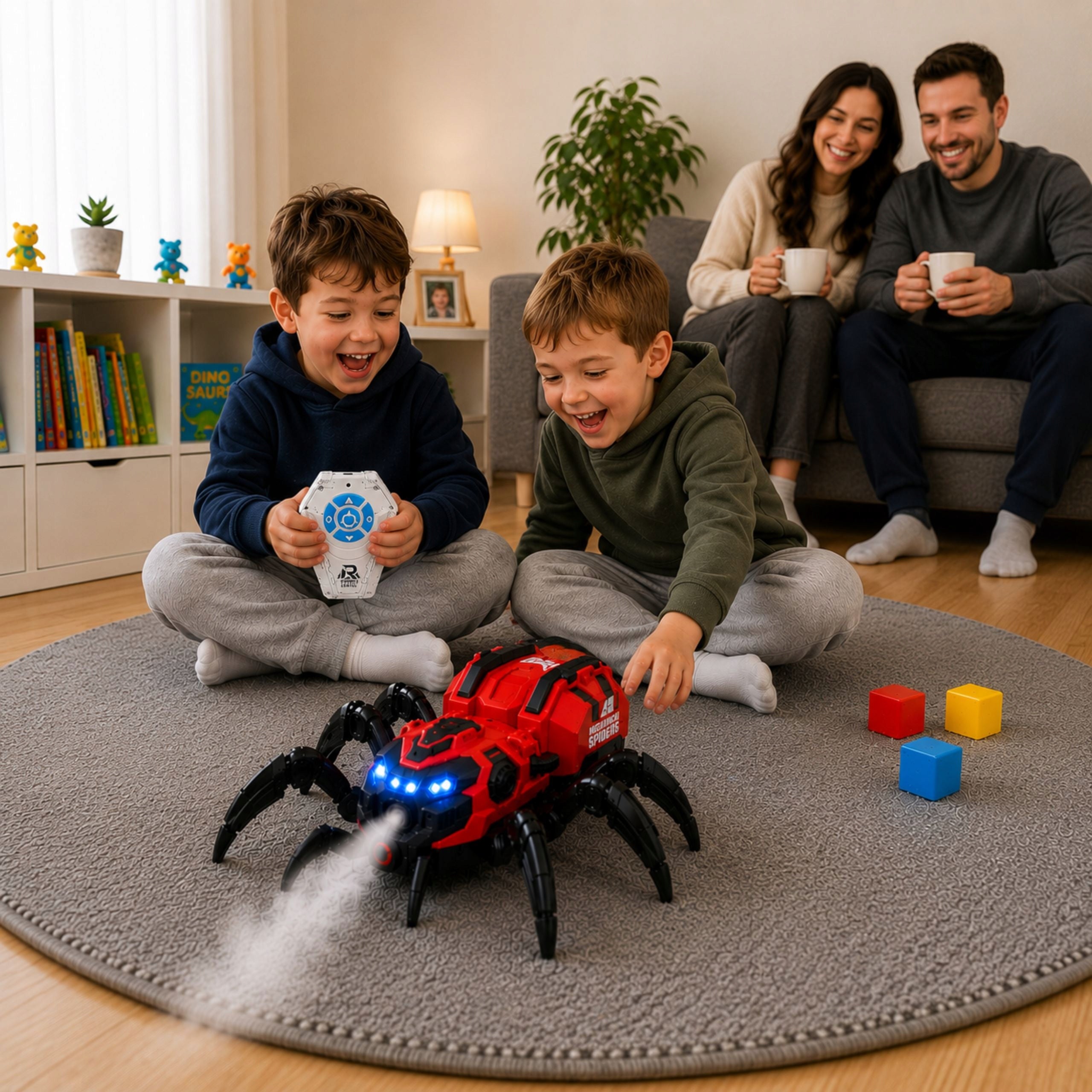 Robot remote controlled Spider breathes steam light sound for children 3 4 5 6 Packaging status original