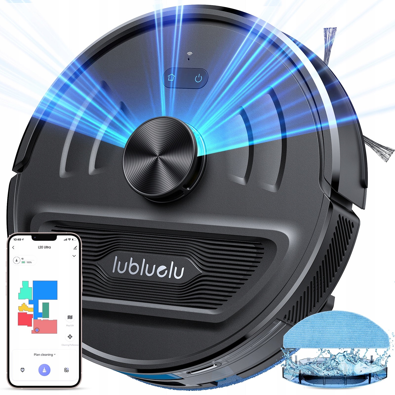 Robot sprzątający Lubluelu L20 Ultra 5500 Pa czarny