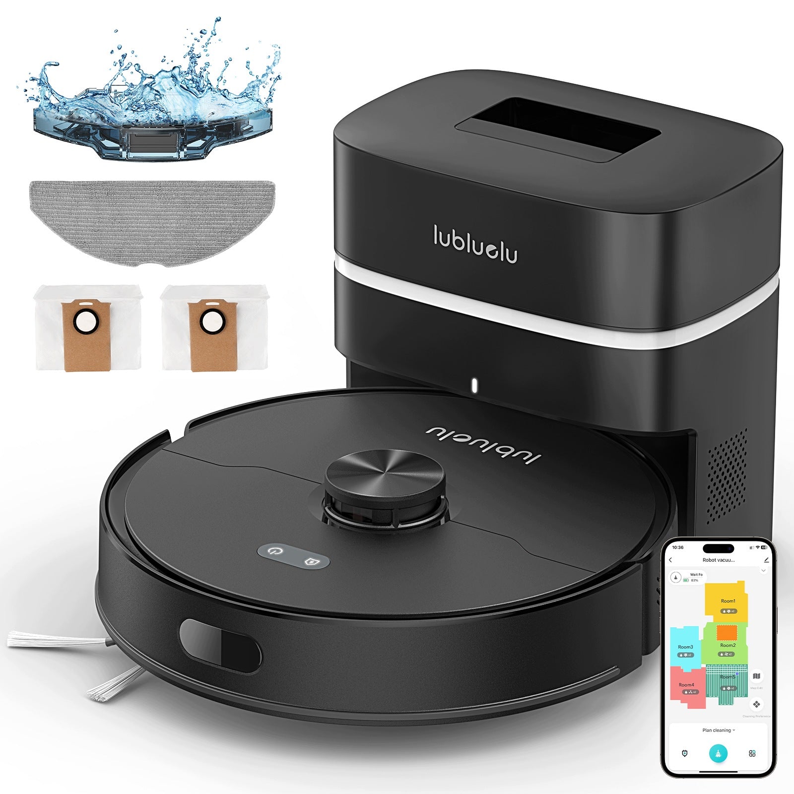 Robot sprzątający Lubluelu L50 Max 300ml Mopowanie cięcie włosów 7Kpa Manufacturer code 10010301