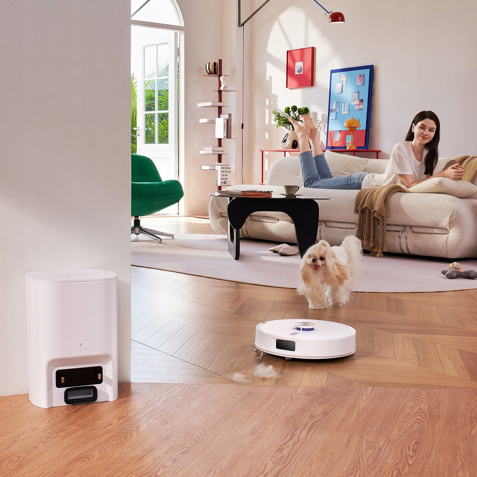 Robot sprzątający NARWAL Freo S mopujacy i odkurzacz + stacja 8000pa Dominant color white
