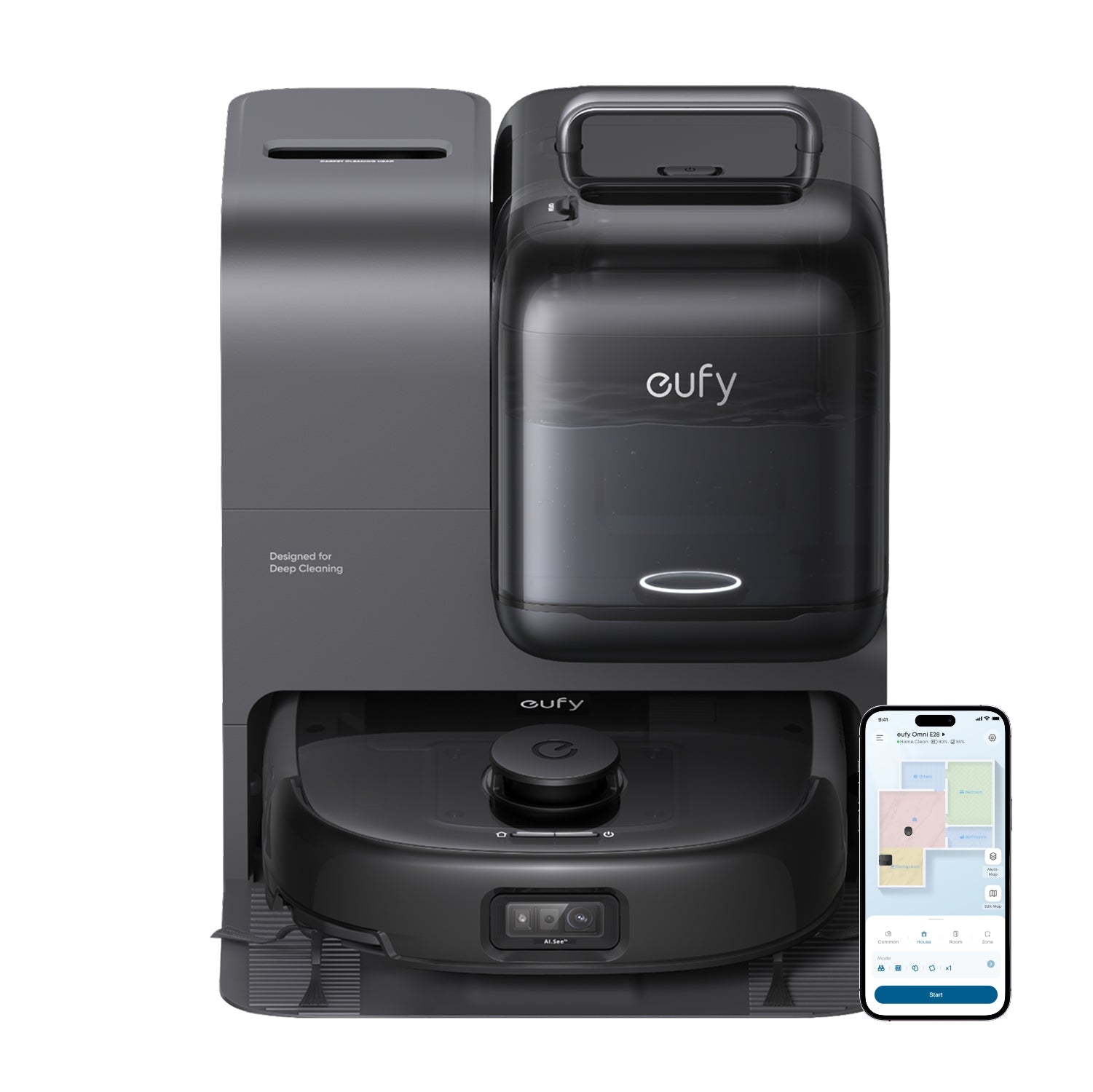 Robot sprzątający z mopem eufy E28 Omni,system HydroJet,moc ssąca 20 000 Pa Manufacturer code T2352G11