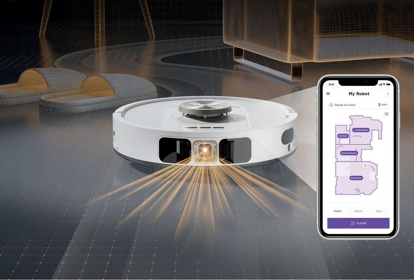 Robot vacuum cleaner mopping Shark PowerDetect 2in1 white AV2800ZEEUWH Manufacturer code AV2800ZEEUWH
