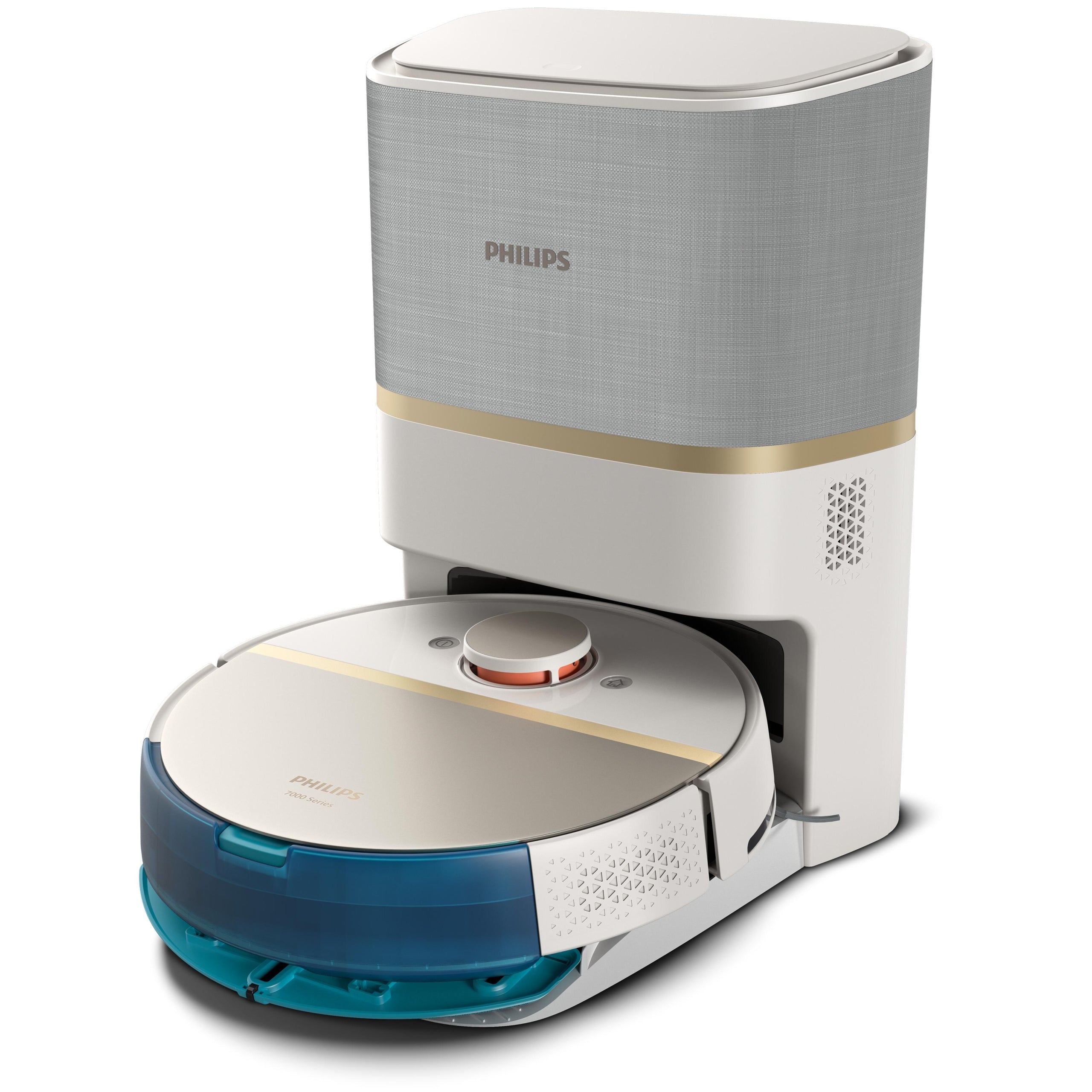 Robot vacuuming and mopping PHILIPS XU7100/02 Series Aqua 7000 White and gold