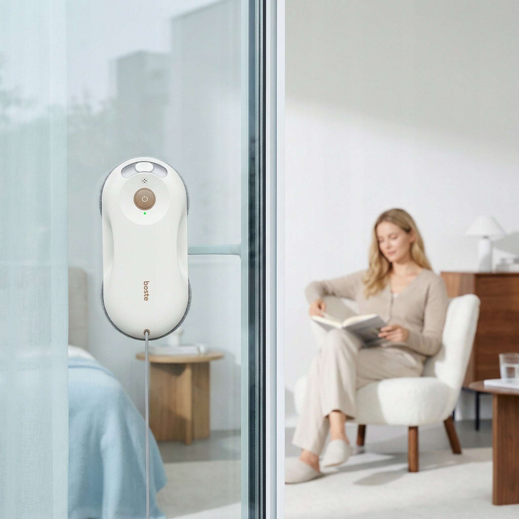 Robot window cleaner WITHOUT STREAK 5500Pa automatic window washer pilot SLIM 6cm Capacity 0.6 l