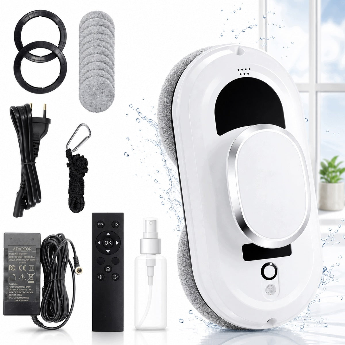 Robot window cleaner white 90 W 5600 Pa