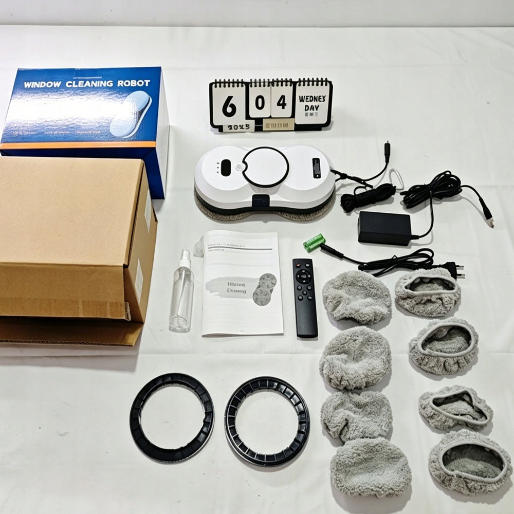 Robot window cleaner with sprinkler function and remote control 5600 Pa with UPS system Brand Bedee