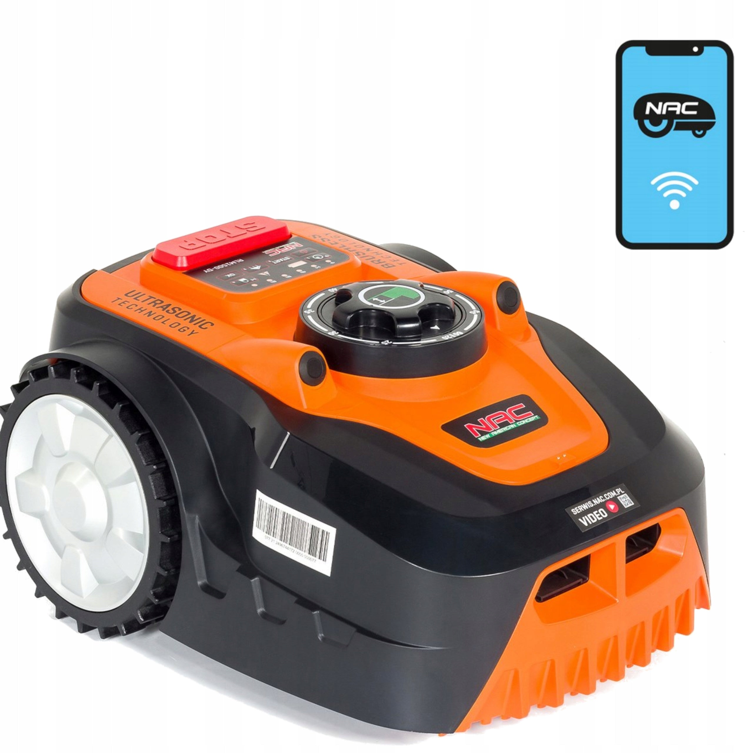 Robotic lawn mower NAC RLM1500-DY 1500 m2 Smart Wi-Fi Batteries included yes