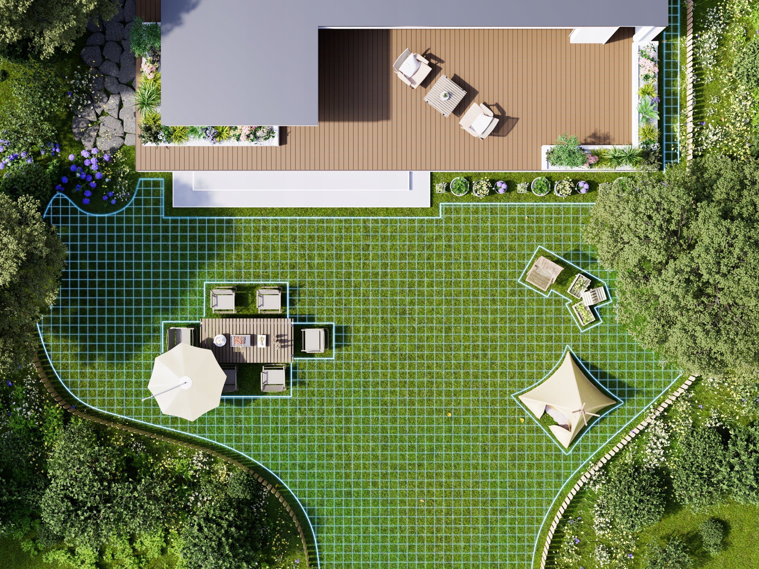 Robotická sekačka Ecovacs Goat O800 RTK pro plochy do 800 m2, výdrž 65 min Mowing performance 800 m²