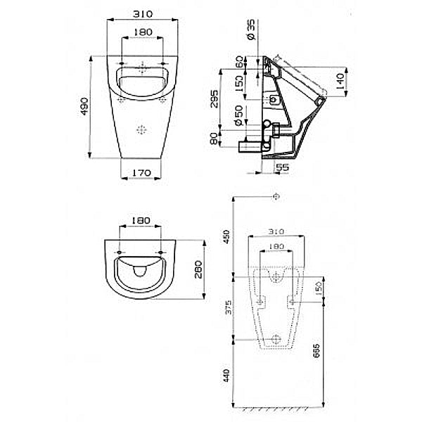 Urinal Roca Nexo 