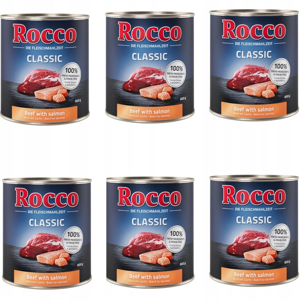 Rocco classic 6x800g beef with salmon