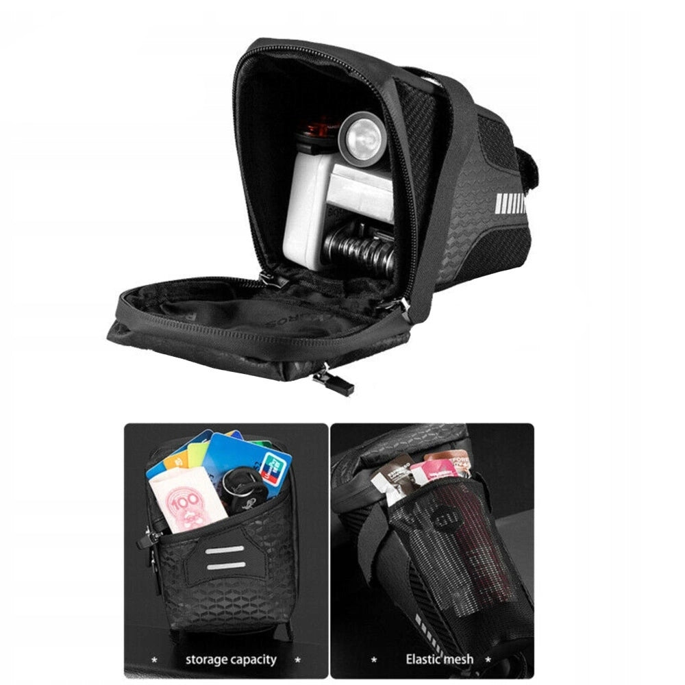 Rockbros C29-BK Waterproof Bike Bag Under Saddle - Black Capacity 1.5 l