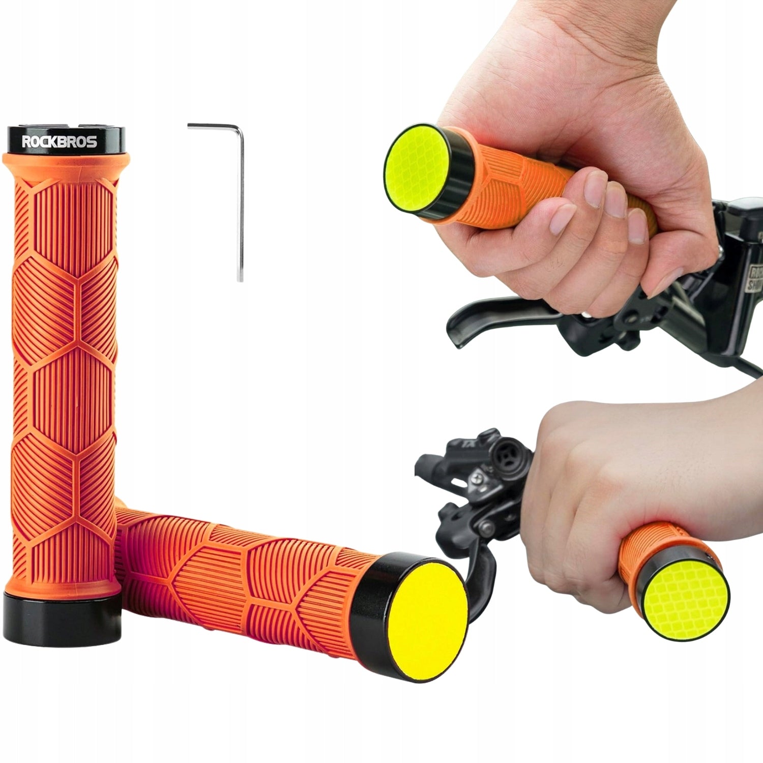 Rockbros Lightweight grips rubber bike grips with handlebar grip reflective