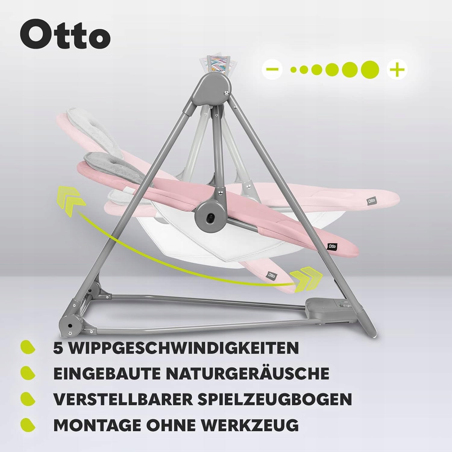 Rocker LIONELO Otto Swing Sounds, pink Length 77 cm