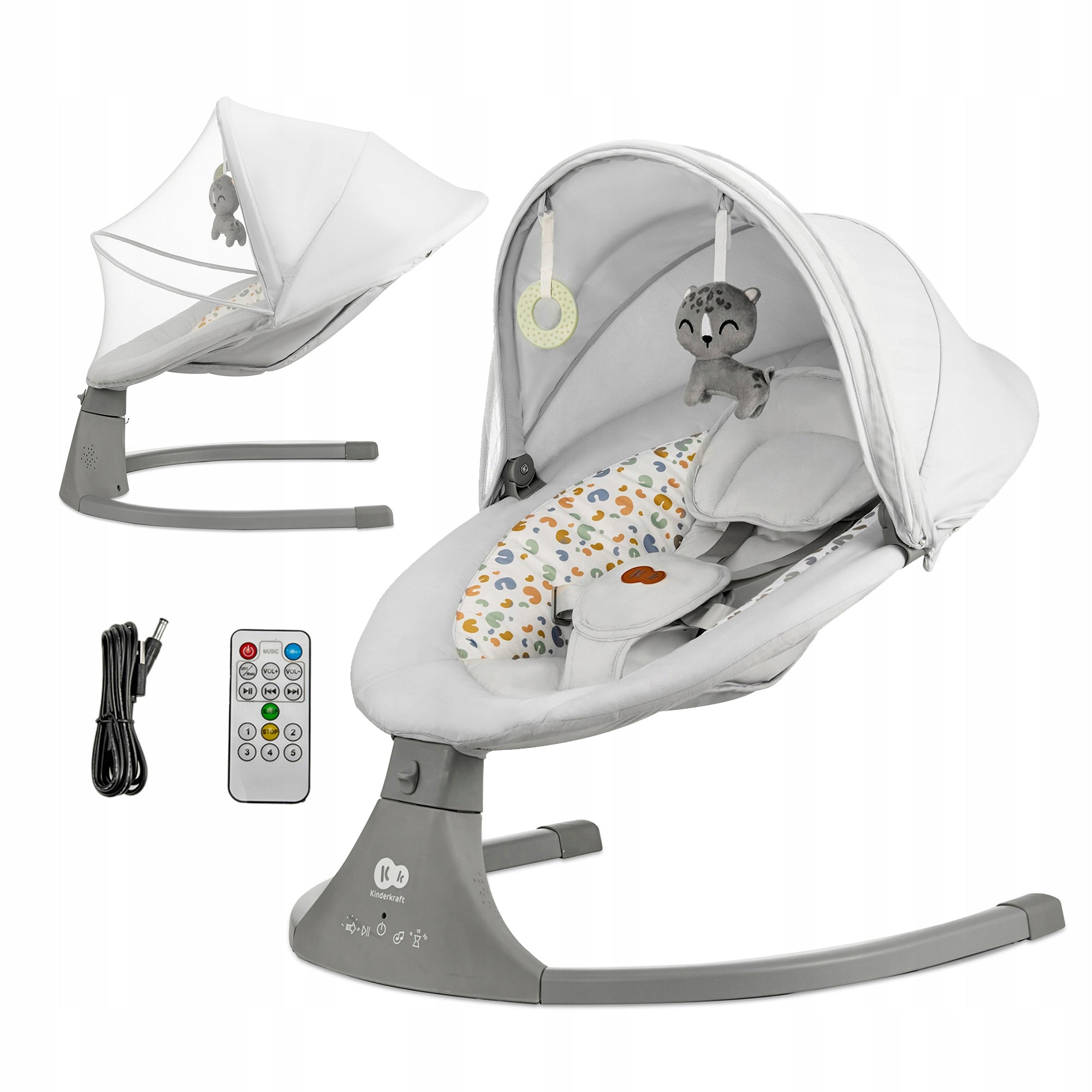Rocker lounger 2in1 electric light rocking melodies LUMI2 Kinderkraft