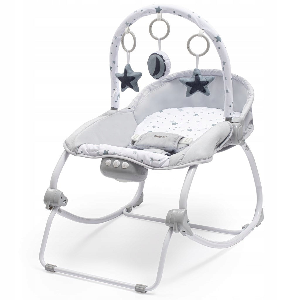 Rocker lounger with vibration green stars Baby Mix Packaging status original