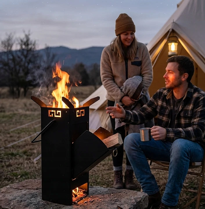 Rocket Stove Folding Hiking Stove and Camping Grill Portable Manufacturer code PIECYK RAKIETOWY