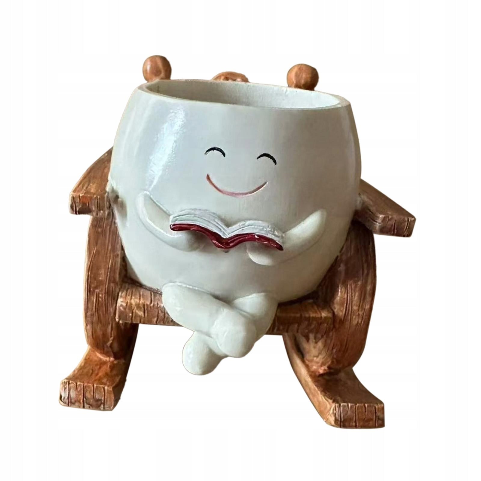 Rocking Chair Flower Pot Multifunctional Countertop Decoration Planter White Manufacturer code 02960083954