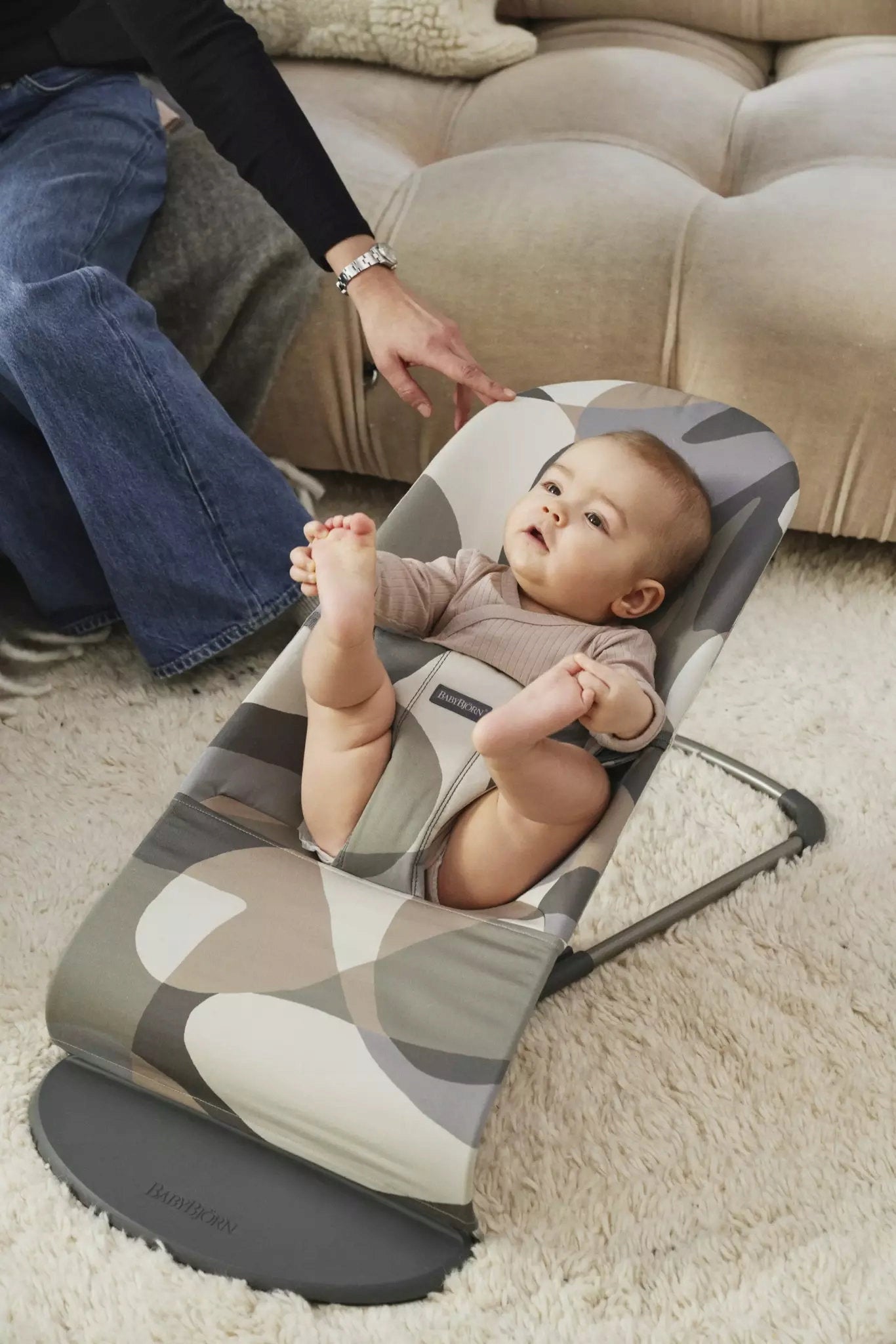 Rocking chair BLISS COTTON khaki green BABYBJORN Manufacturer code 7317680060396