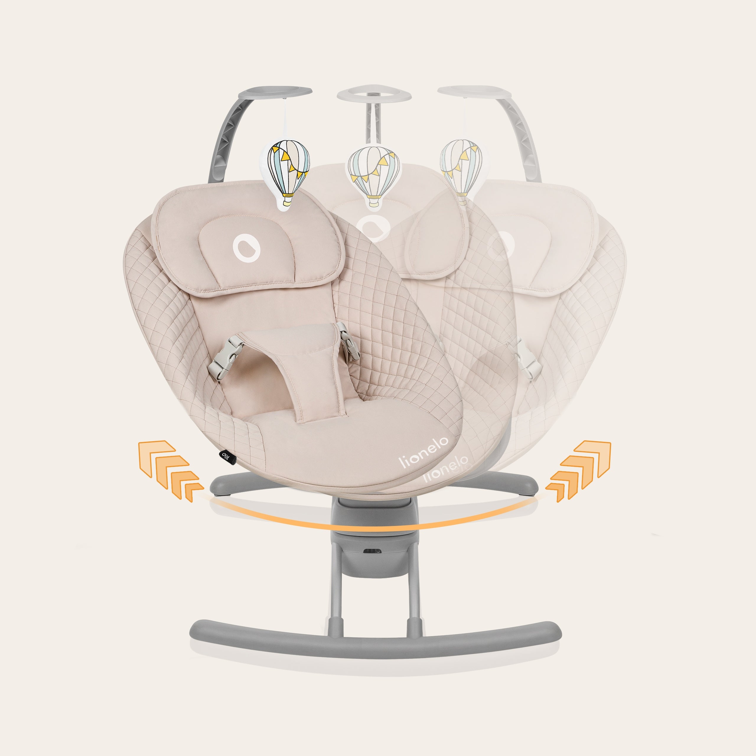Rocking chair Lionelo Rio electric cradle up to 9 kg Manufacturer code wahadłowe bujanie, 3 prędkości, 8 melodii