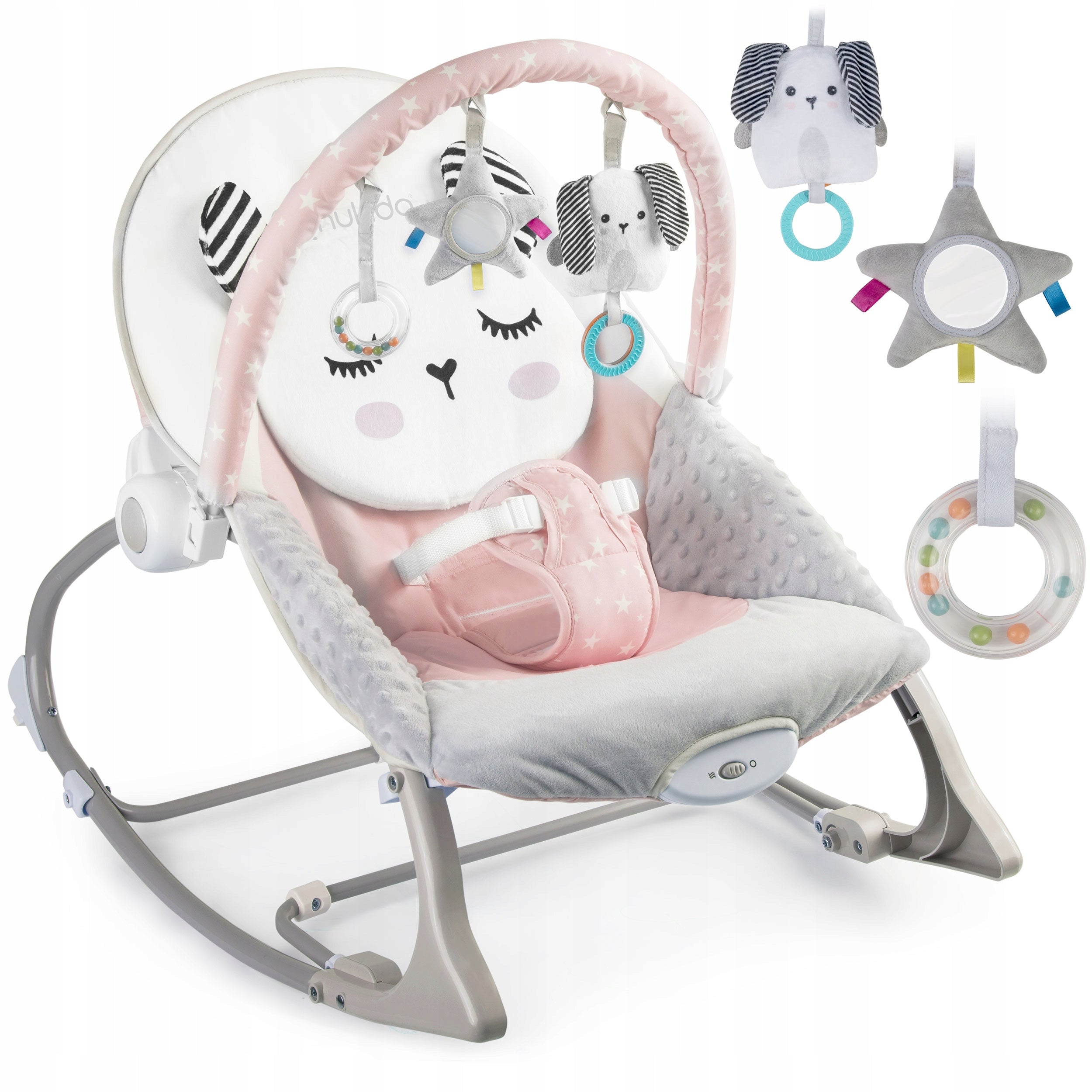 Rocking chair with vibration Nukido - pink Manufacturer code 705402