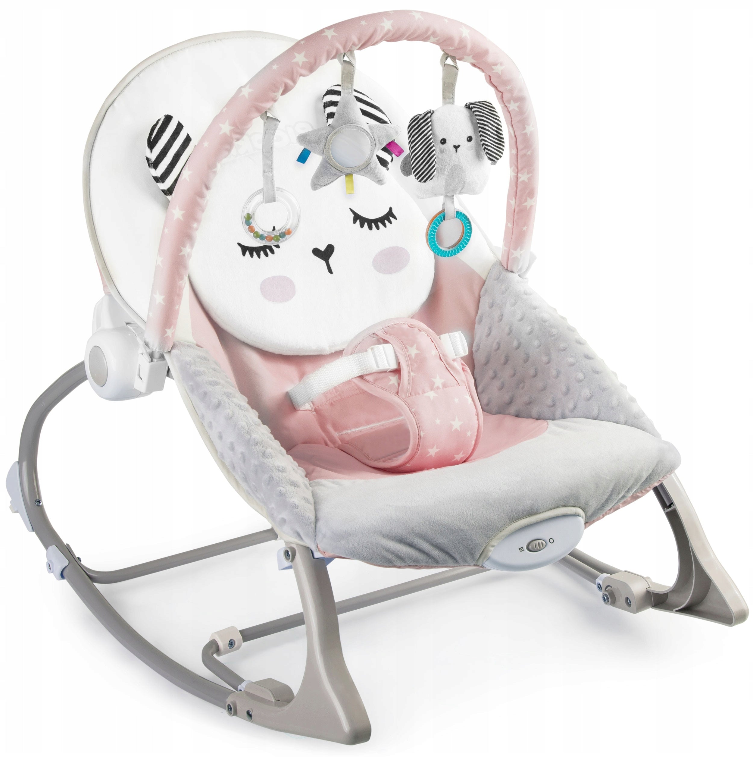 Rocking chair with vibration Nukido - pink