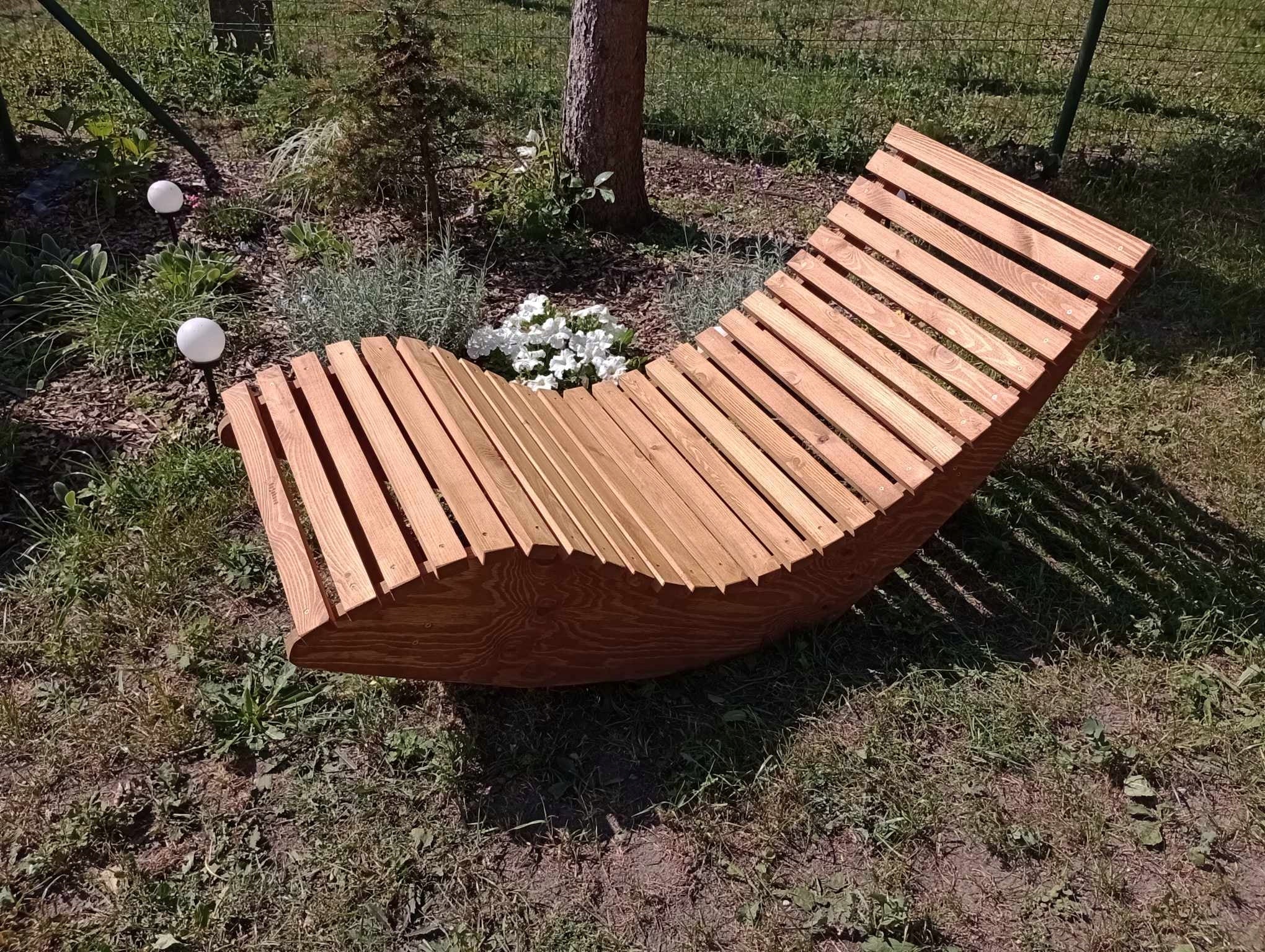 Rocking garden sun lounger, for SPA area, for terrace Color brown