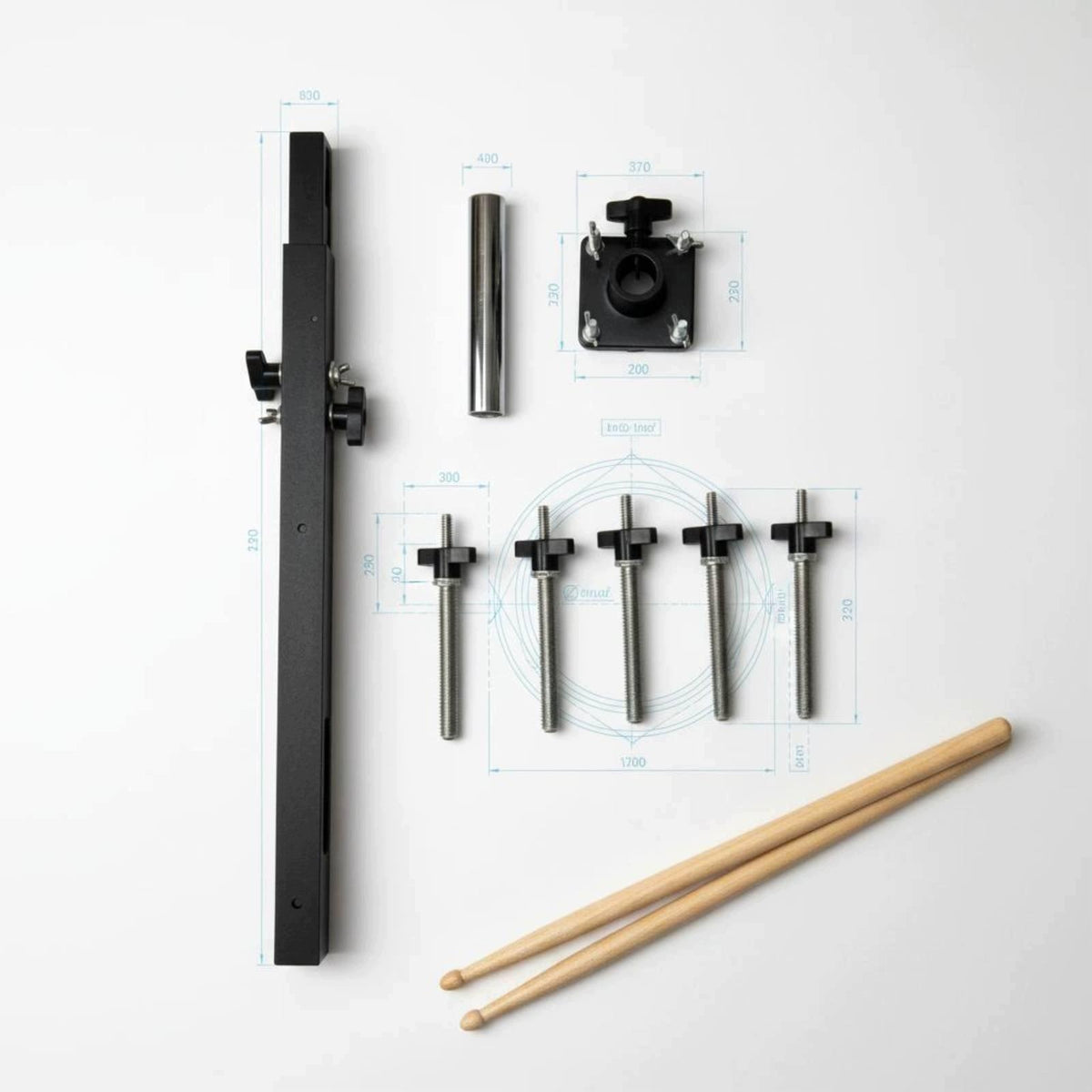Rod Percussion Rack Easy to Install Woodblock Mounting 5-group Stand Clamp Brand no brand