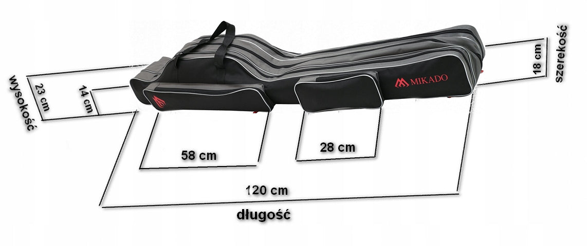 Rod cover 3 CHAMBER 130CM MIKADO black Color black