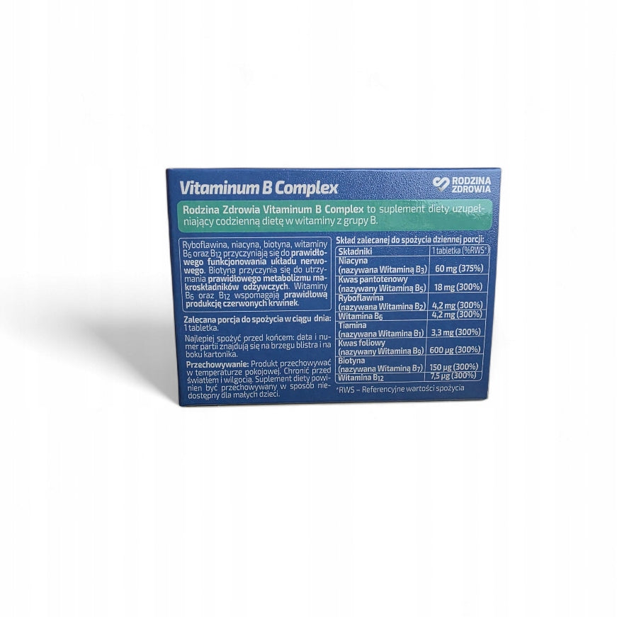 Rodzina Zdrowia, Vitaminum B Complex, 60 tablets Manufacturer code 02666