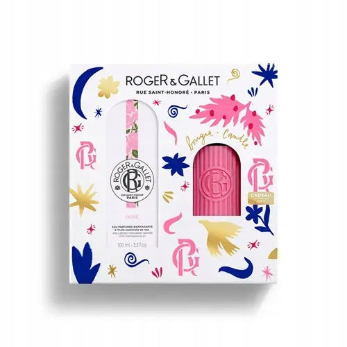 Roger&Gallet Rose Set: Scented Water 100 ml + Scented Candle 75g