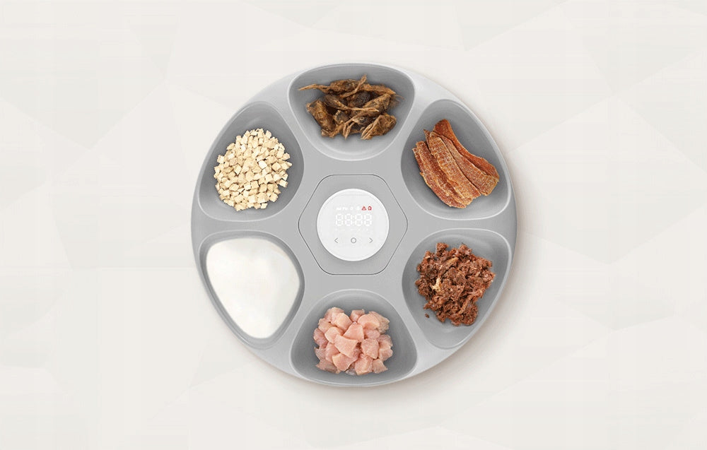 Rojeco Smart Dog and Cat Food Dispenser with Cooling Function Material made from a synthetic material