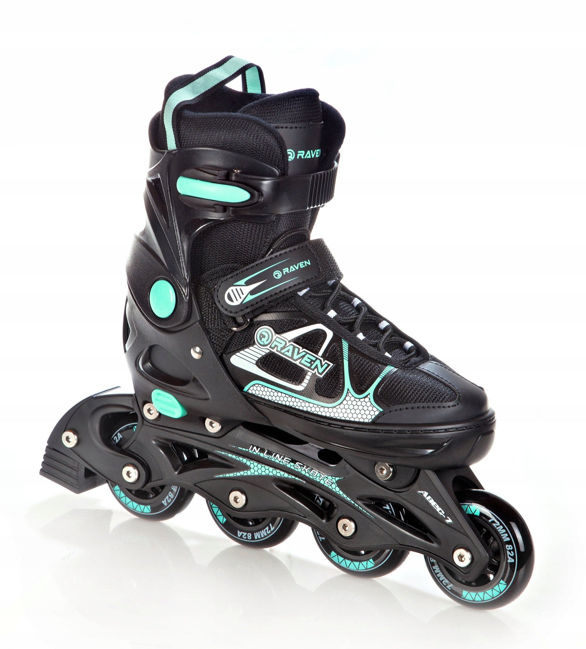 Reguliuojamo dydžio riedučiai Raven Spirit Black/Mint