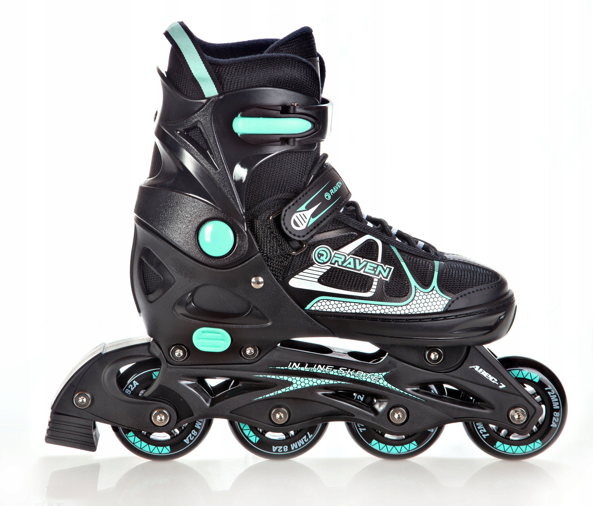 Reguliuojamo dydžio riedučiai Raven Spirit Black/Mint