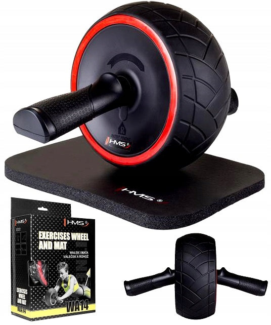 Roller AB Wheel For Exercise Abdominal Muscle Expansion Strength Training + Mat