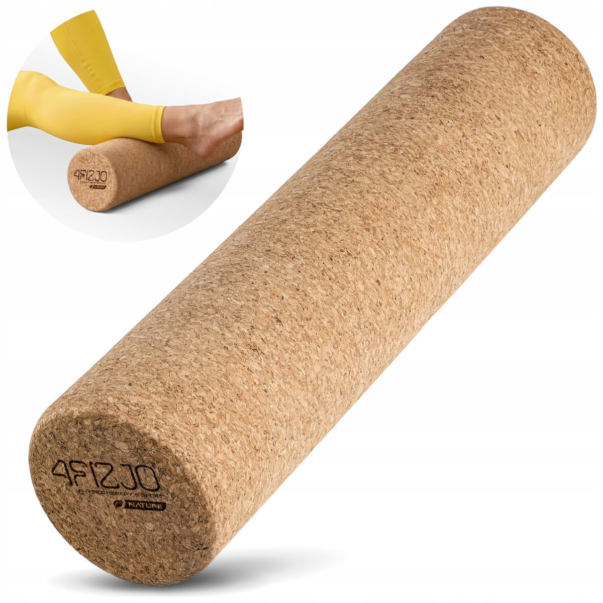Roller Cork Roller For Yoga Rehabilitation Exercise Massage Smooth Natural