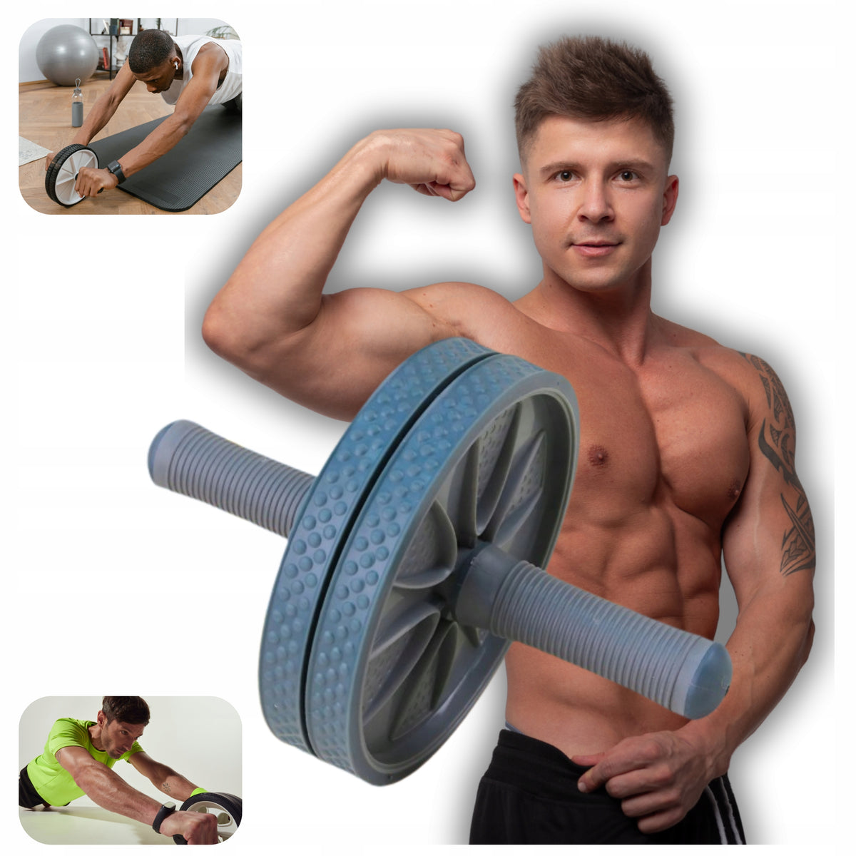 Roller For Abdominal Muscle Exercise Circle Home Training Slimming Fit NEXA Packaging status original