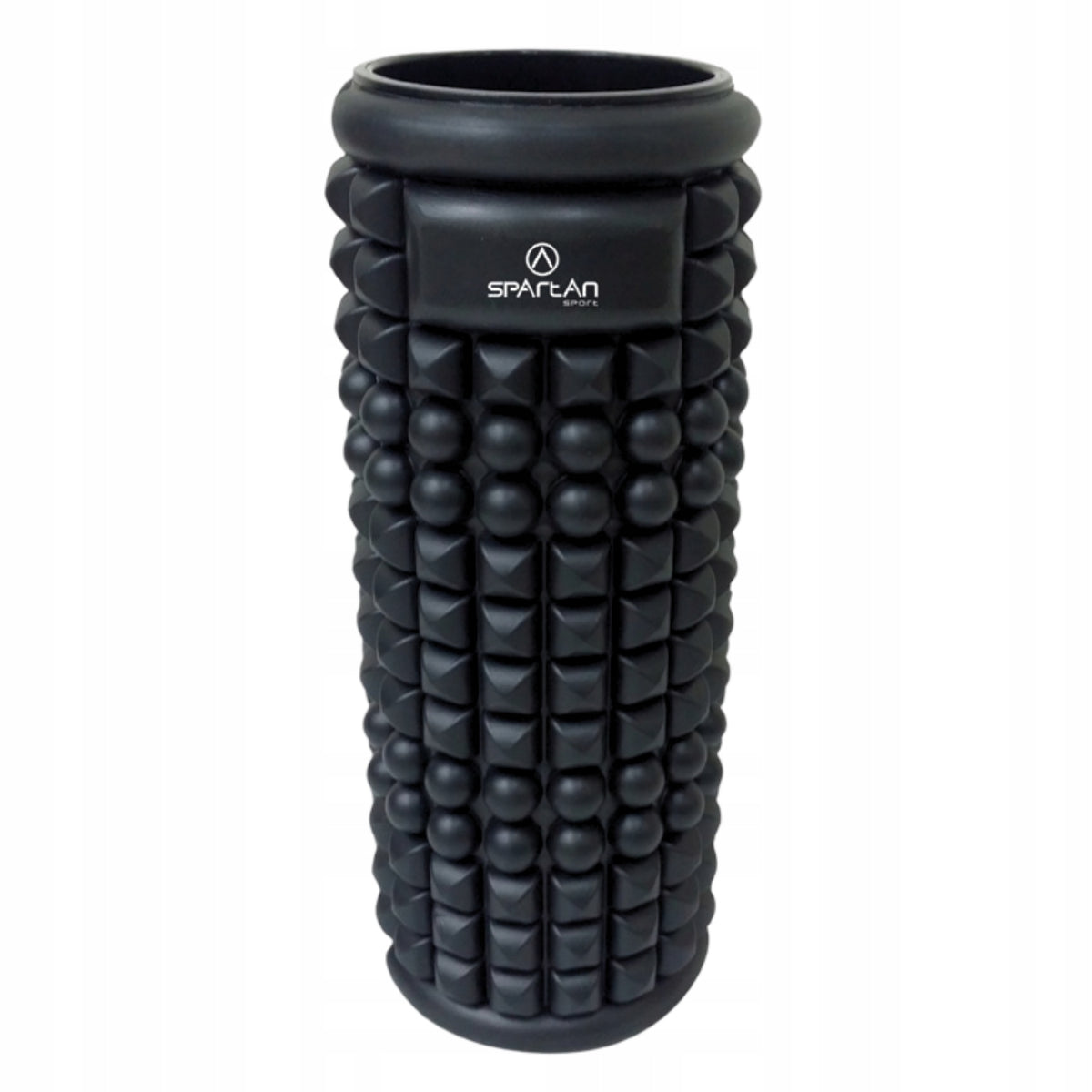 Roller Massage Roller with Protrusions Black Solid SPARTAN 13 x 33 cm