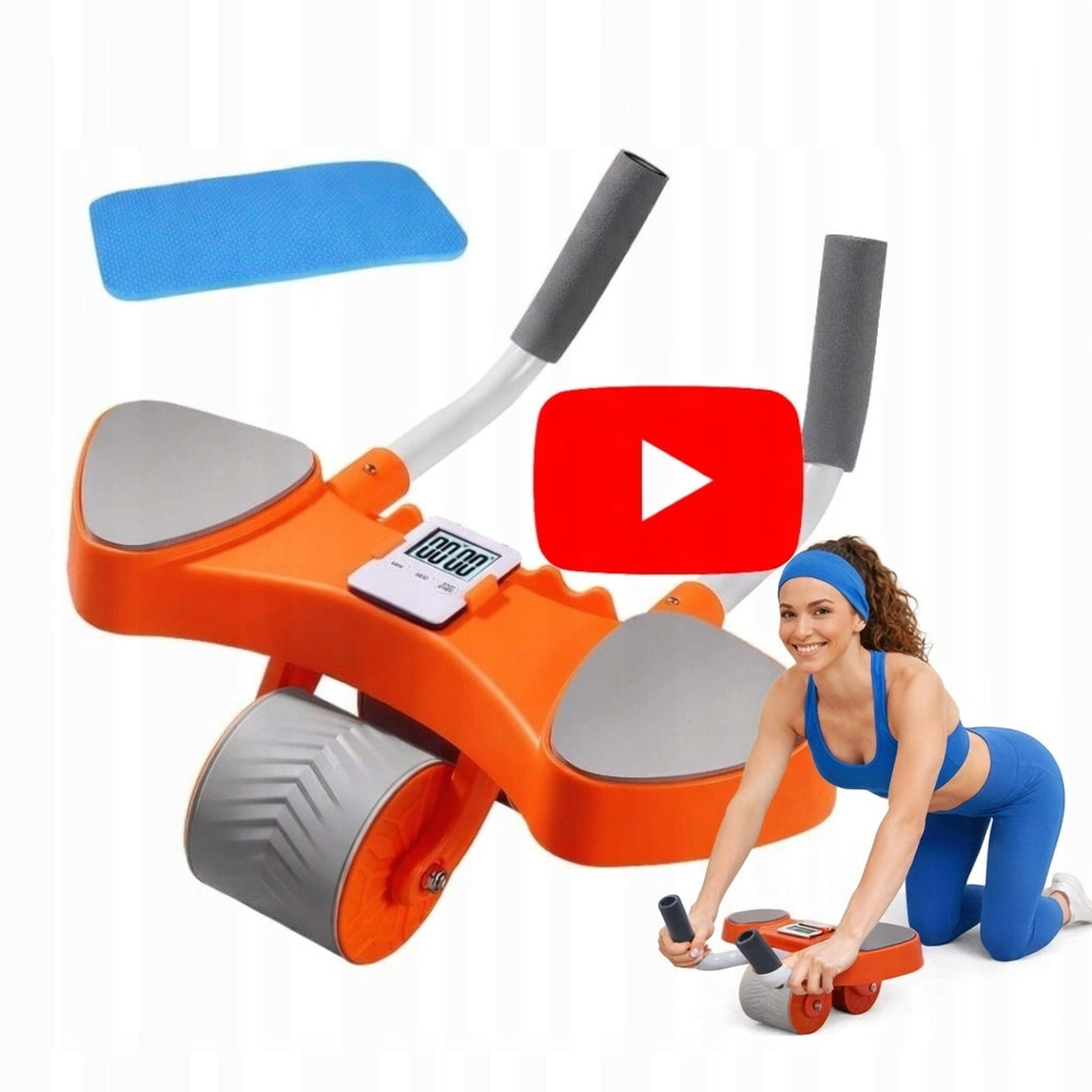 Roller Wheel With Automatic Reflection For Abdominal Muscle Exercises With Mat Manufacturer code HF-9401